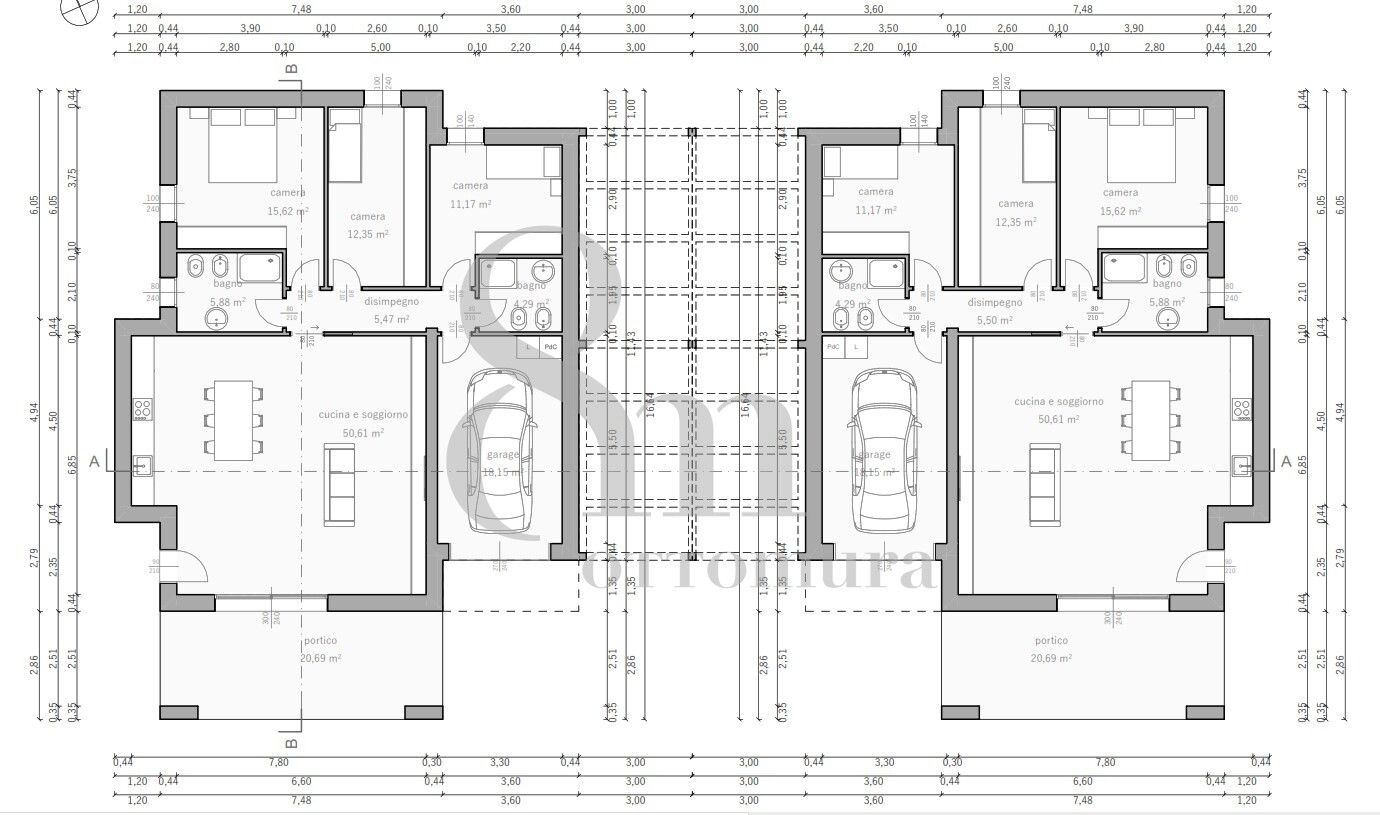 Ville singole di nuova costruzione su unico piano